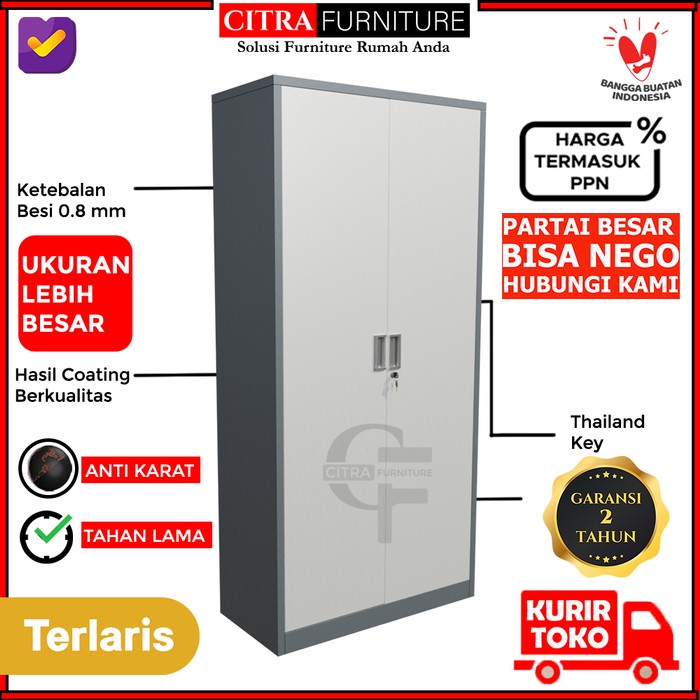

Terlaris Lemari Arsip Besi 2 Pintu Swing BesiLemari File Kantor Pintu Ayun