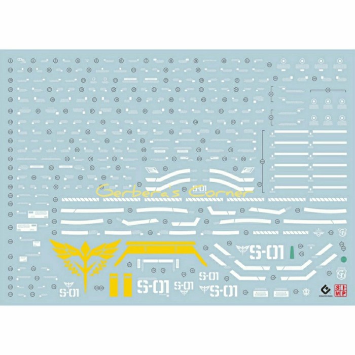 PROMO FLUORESCENT WATER DECAL MG SAZABI VER KA GUNDAM EVOLUTION STUDIO TERBARU