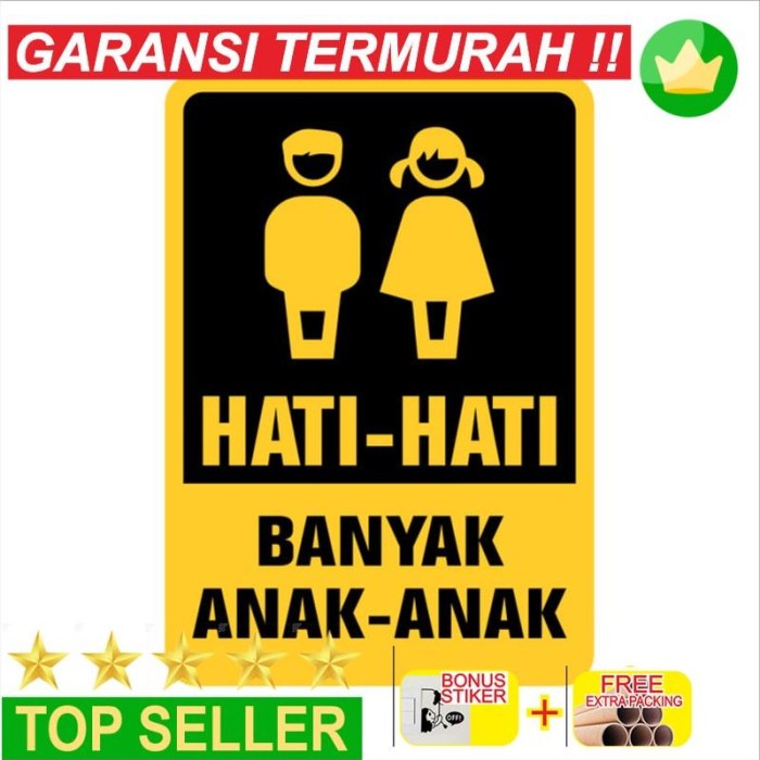 

Terlaris Promo Rambu Rambu Hati Hati Banyak Anak Anak 35Cm X 50Cm Plat