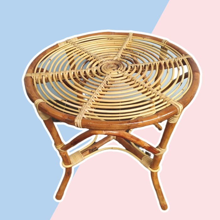 Terlaris Meja Bulat Rotan Cirebon