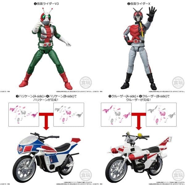 MUST HAVE SHODO-X KAMEN RIDER 7 [6/SET] V3 HURRICANE X CRUISER SHOWA TERLARIS