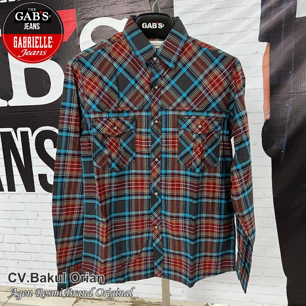 Kemeja Pria Gab's Gabrielle GBL Original Size S Reguler - HA02295RS-S