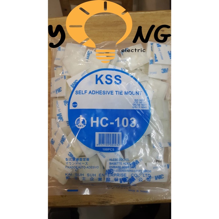 

Kss Hc-103 / Kss Self Adhesive Tie Mount / Tie Mount / Hc103