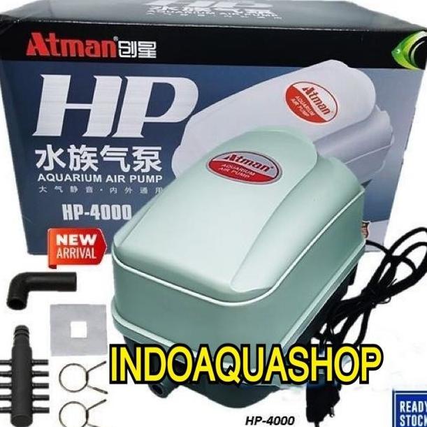 Atman Hp 4000 Air Pump Pompa Udara Aerator Kolam / Hidroponik Hp4000