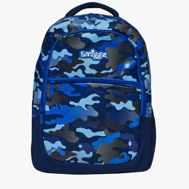 Smiggle Backpack Tas Punggung Anak Blue Navy / Army Hijau Original new