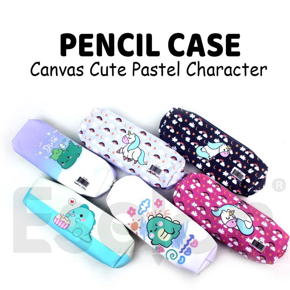 

Bagus!!!!!! Kotak Pensil Canvas DINO & UNICORN / Kotak Pensil Karakter