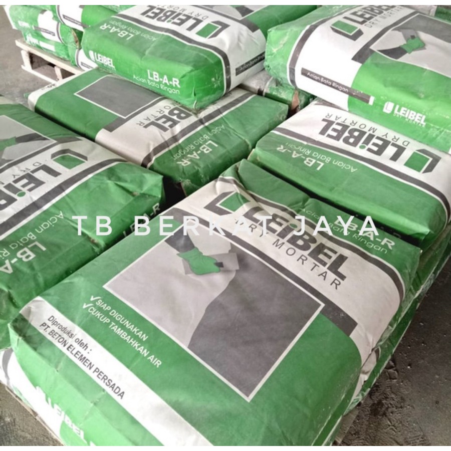 Leibel Semen Mortar Acian Bata Ringan 40 kg Hebel / Thinbed LB-A-R