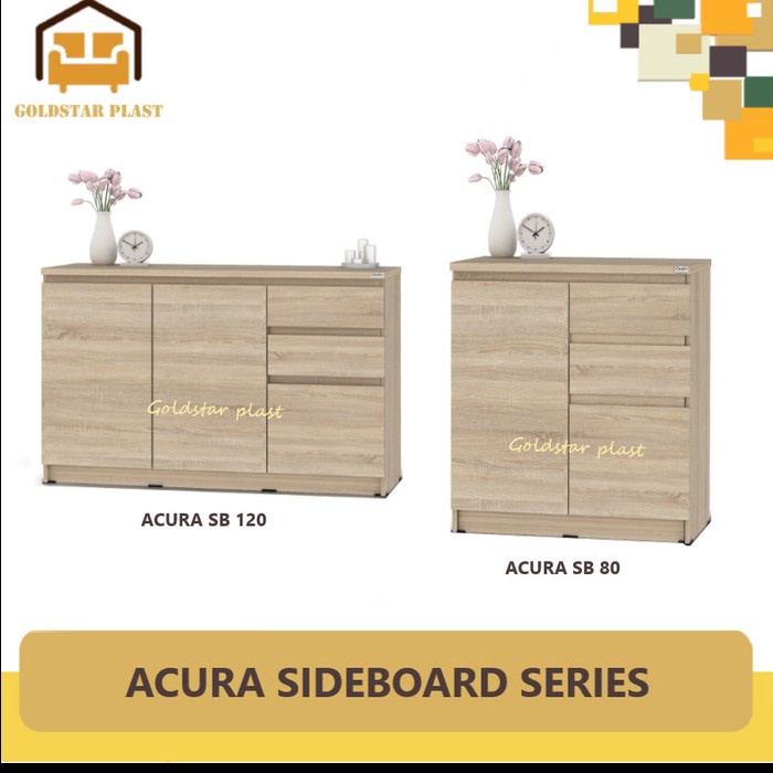 Lemari Bufet Minimalis Lemari Cabinet Credenza Acura Sb 120/Sb 80 -Sherlyashope