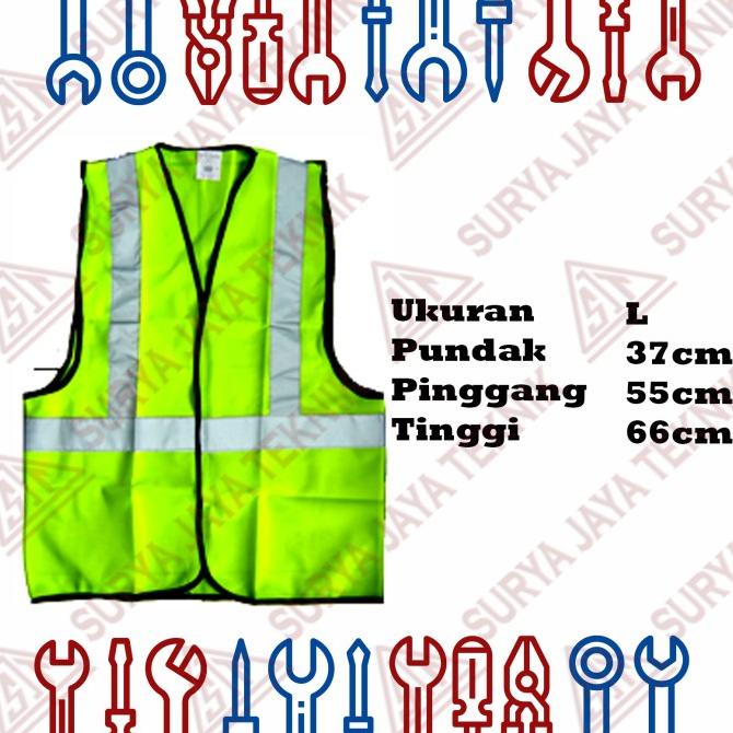 Ready COD  Rompi Safety Hijau / Safety Vest L - XL - XXL - XXXL size