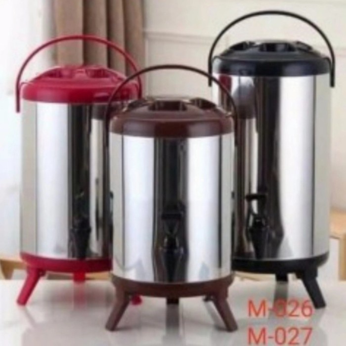 Terlaris Milk Tea Bucket 10 Liter Termos Panas Dingin 10L Stainless