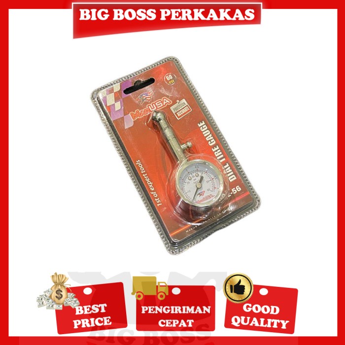 MAC USA pengukur tekanan angin ban 60 psi / tire pressure gauge dial
