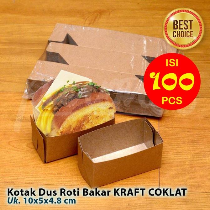 

Promo Kotak Box Dus Roti Bakar | Kraft Coklat -(100 Pcs ) Wxy