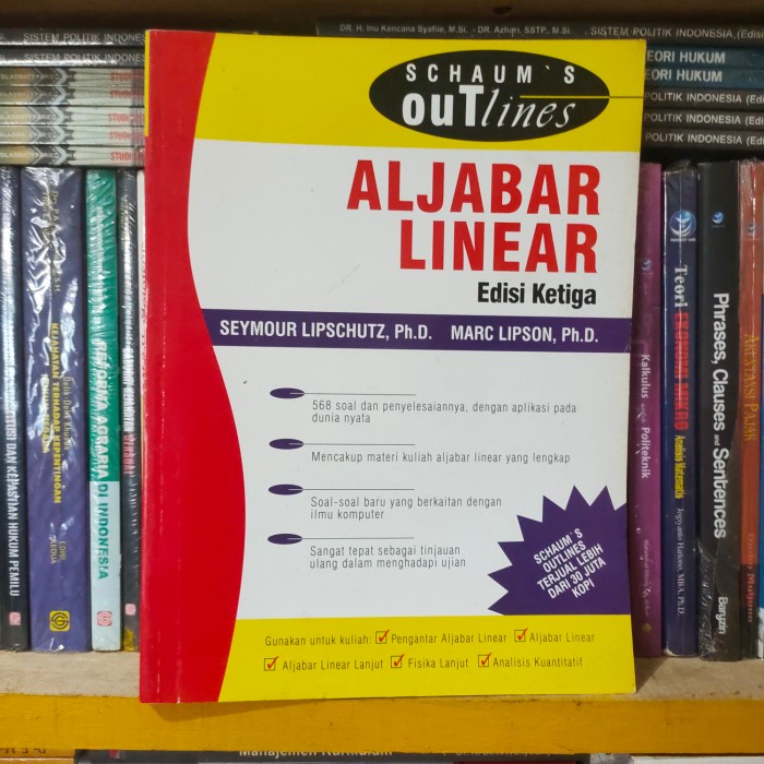 DISKON SPESIAL ORIGINAL ALJABAR LINEAR EDISI KETIGA SCHAUM TERMURAH