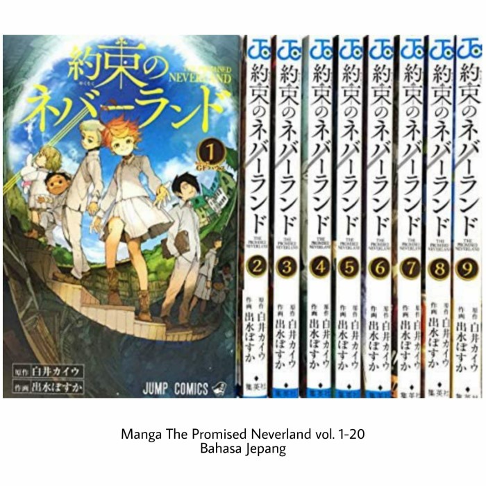 HOT SALE MANGA THE PROMISED NEVERLAND VOL 1-20 - POSUKA DEMIZU KAIU SHIRAI TERLARIS