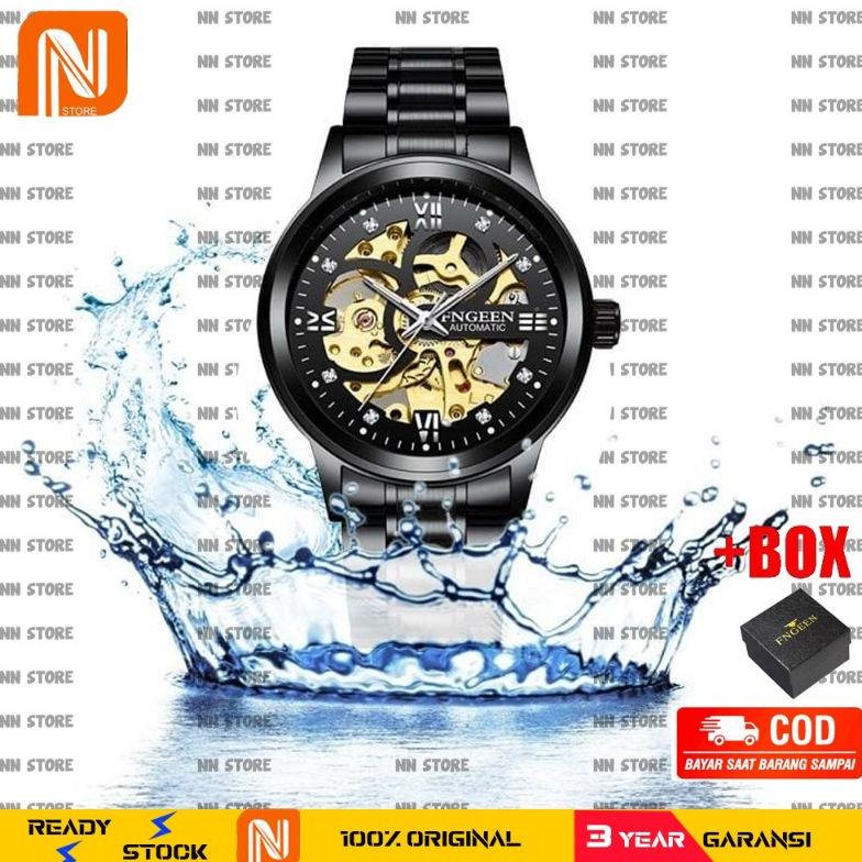 NAW985 [ BEST SELLER ] 6018 Jam Tangan Pria Wanita  Mechanical Automatic Luxury Business Tahan Air 100% Original + Kotak +