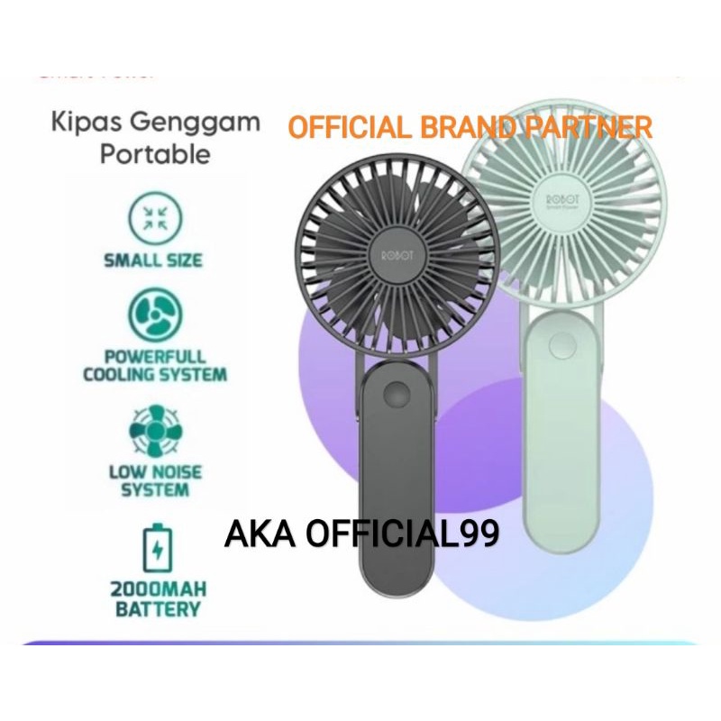 MINI FAN 3in1 FOLDABLE ROBOT RT-BF11 Powerbank 2000mAh ORIGINAL Garansi 1 Tahun By VIVAN