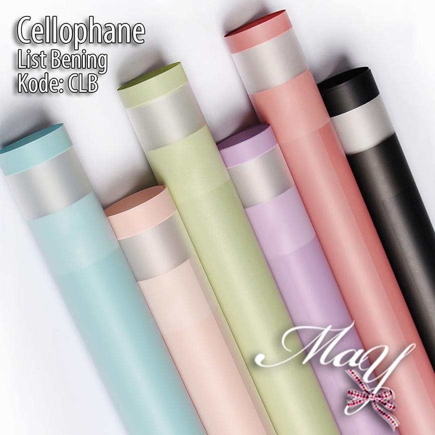 

Grosir 20 Lembar Cellophane Dengan Border Bening Kombinasi Warna Flower Wrapping Bungkus Bunga Buket (Clb) Wxs