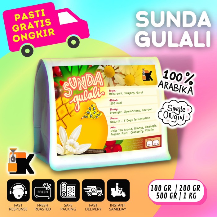 

Kopi Arabika Sunda Gulalii 250gr (biji/bubuk)