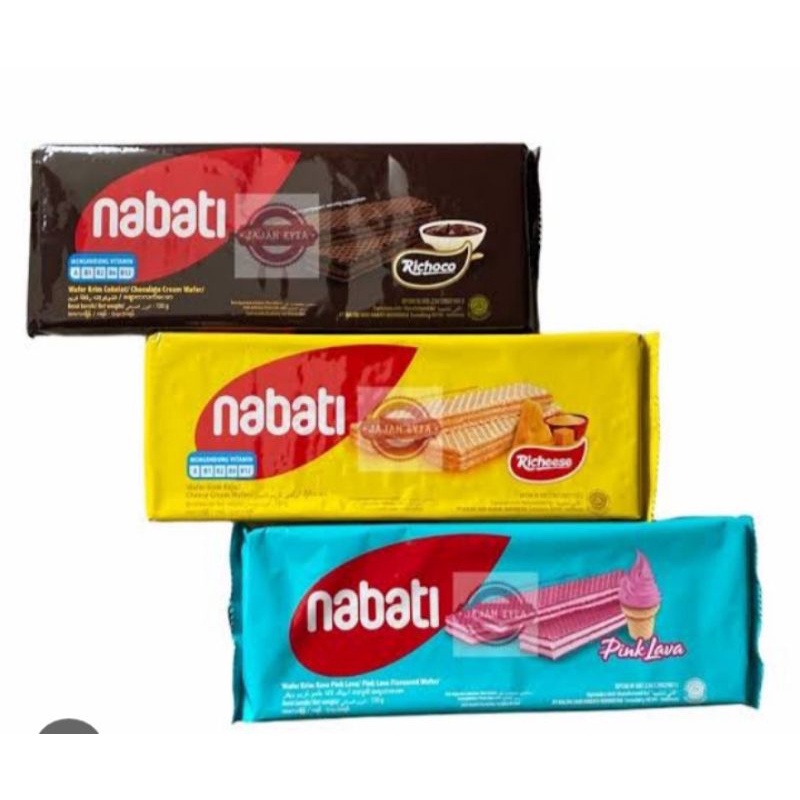 

Wafer Nabati Aneka Rasa Cokelat/Keju/Pink Lava