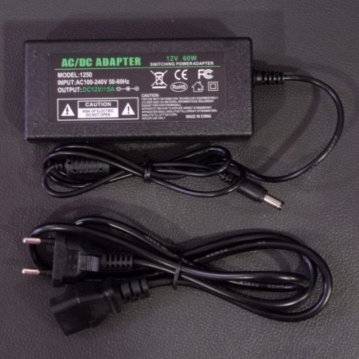 Terlaris Adaptor 5A 12V Original Adaptor 12V 5A Murni Adaptor Cctv Dvr 5A 12V