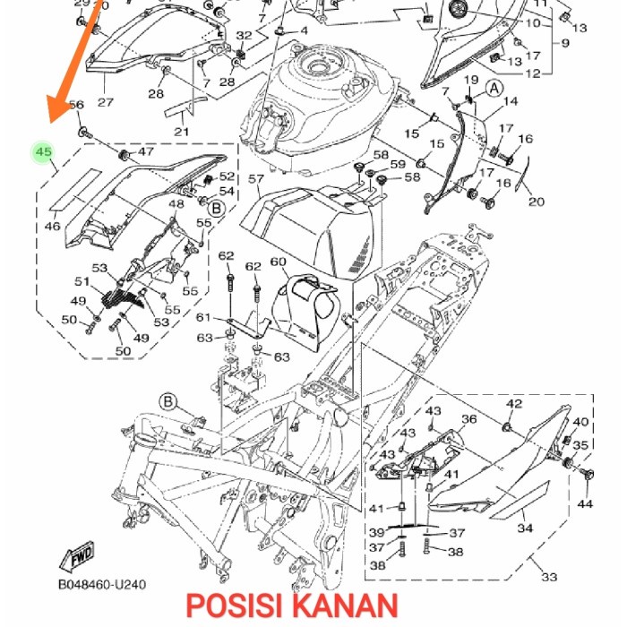 Terlaris Remo Scoop Guide Air Sayap Tengki Mt25 Mt 25 (Sebelah) Kanan / Kiri Satuan