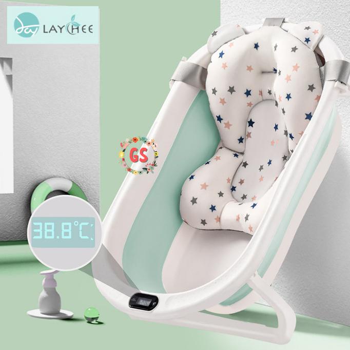 Laychee - Bak Mandi Lipat Bayi + Matras Silicone Foldable Baby Bathtub