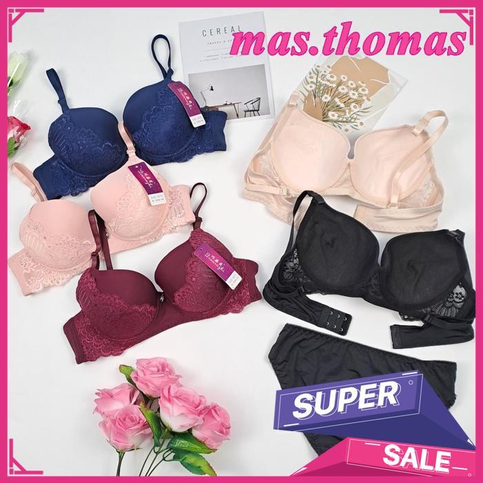 Bra Bh Set Kally 102 Kombinasi Renda Pakaian Dalam Berkawat Full Cup Busa Sedang Kait 2 Daleman Unde