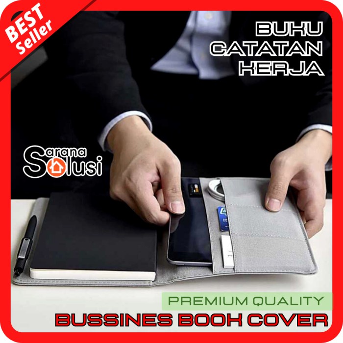 

Cover Buku Catatan Kerja Meeting Business Case Notebook With Slot Card