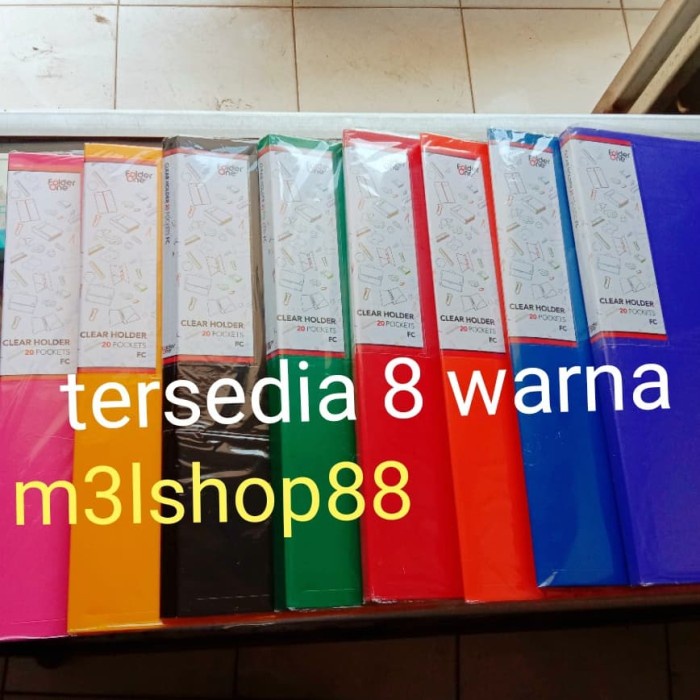 

Bestseller Clear Holder/Dokumen Keeper Isi 20 Pocket Folio (F4). Merk Folder One