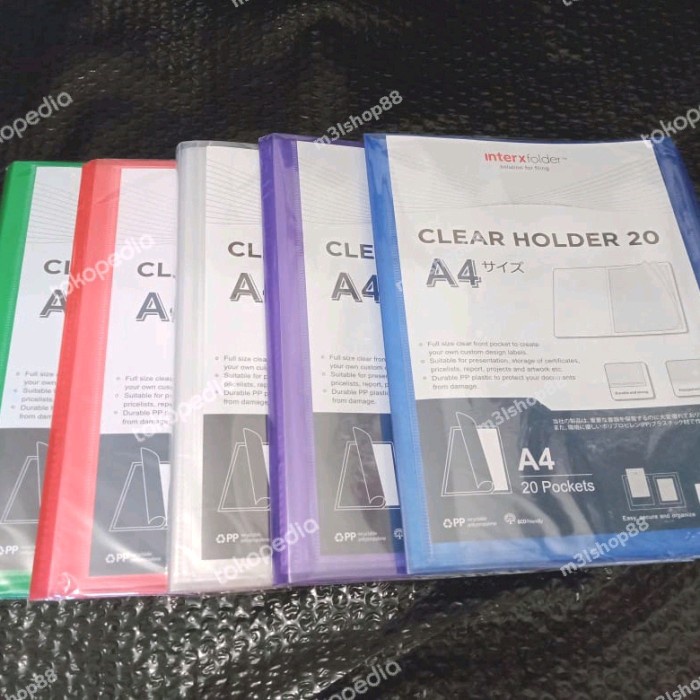 

Bestseller Clear Holder / Dokumen Keeper/Display Book A4 20 Lembar Inter X Folder