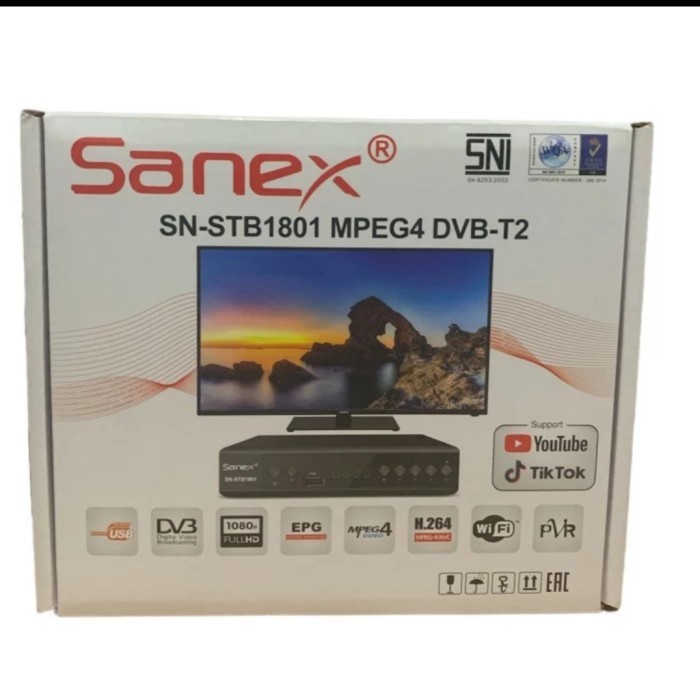 Terlaris Set Top Box Sanex Penerima Siaran Tv Digital Mpeg4 Dvb-T2