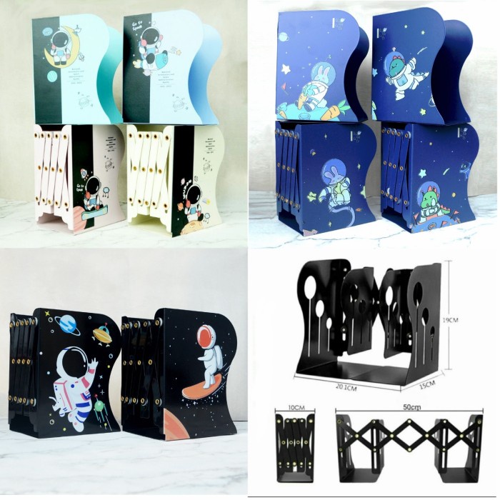 Terlaris Sandaran Pembatas Buku Besi Book End Book Holder Pembatas Buku