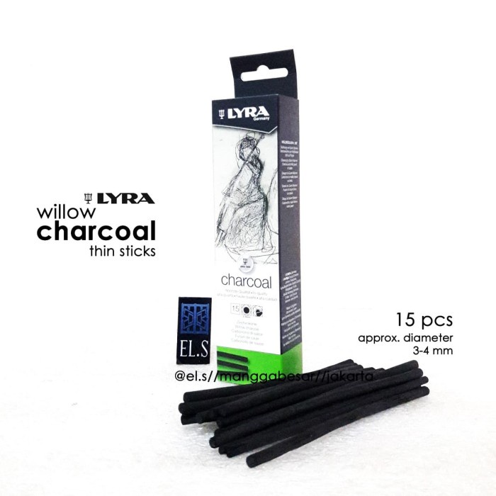 

Terlaris Lyra Willow Charcoal Thin Sticks 15 Pcs