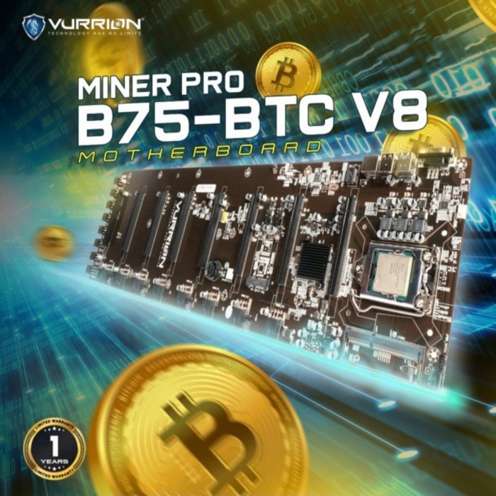 Terlaris Vurrion B75 Btc V8 Miner Pro - Built-In Celeron Processor
