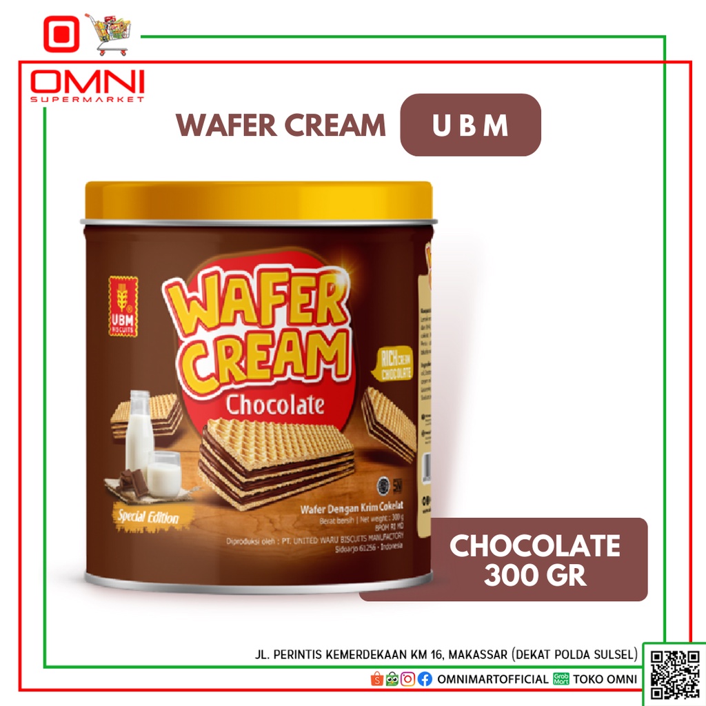 

Ubm Wafer Cream Chocolate 300g