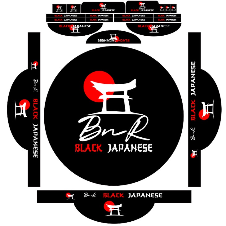 Terlaris Sticker Custom Decal Sangkar Kandang Burung Murai Stiker Bnr Black Japanese Kw