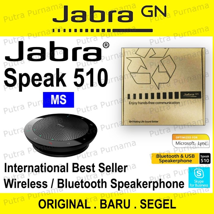Jabra Speak 510 MS Wireless Bluetooth Speaker ORIGINAL BARU 