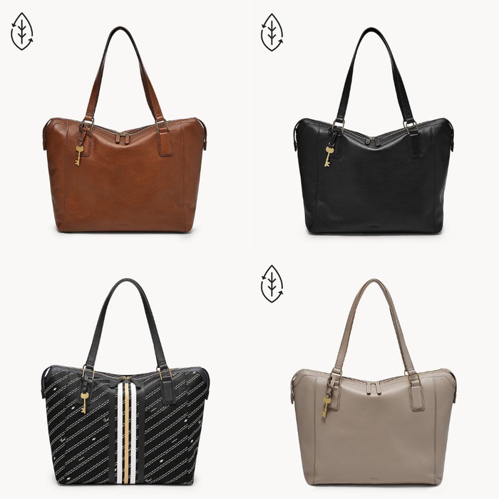 FLASH SALE TAS WANITA BRANDED FOSSIL JACQUELINE TOTE BAG 100% ORIGINAL TERBARU