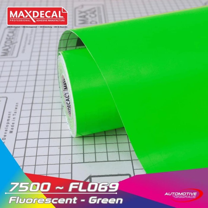 

Bestseller Maxdecal Fluorescent Fl 069 Green Warna Stabilo Hijau Neon 45 Cm Roll