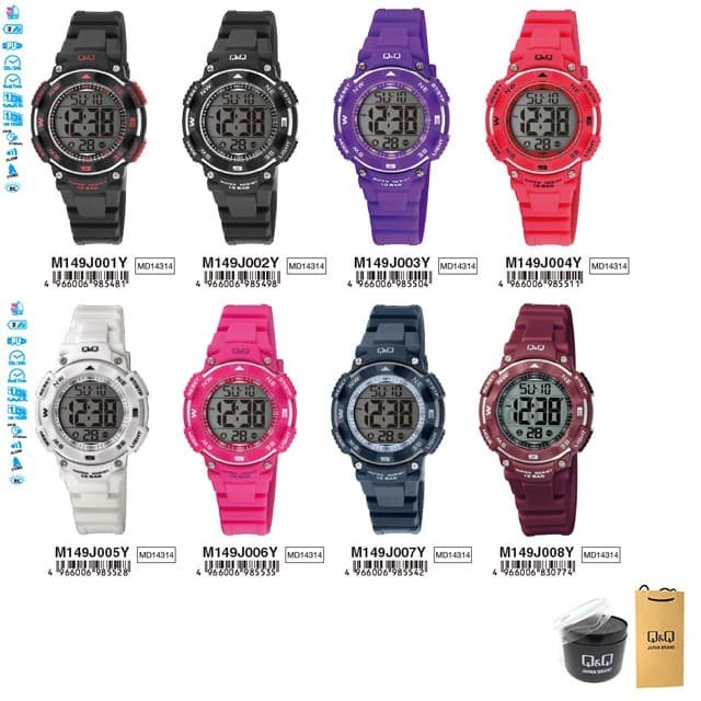 MUST HAVE Q&Q QNQ QQ ORIGINAL JAM TANGAN DIGITAL - M149 M149J WATER RESIST TERMURAH