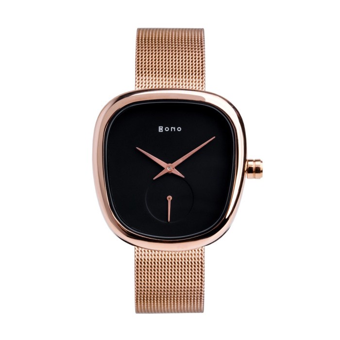 DISKON SPESIAL JAM TANGAN BONO SIENA MILANESE DARK ROSE GOLD SIMPLE ORIGINAL BY BONO TERBARU