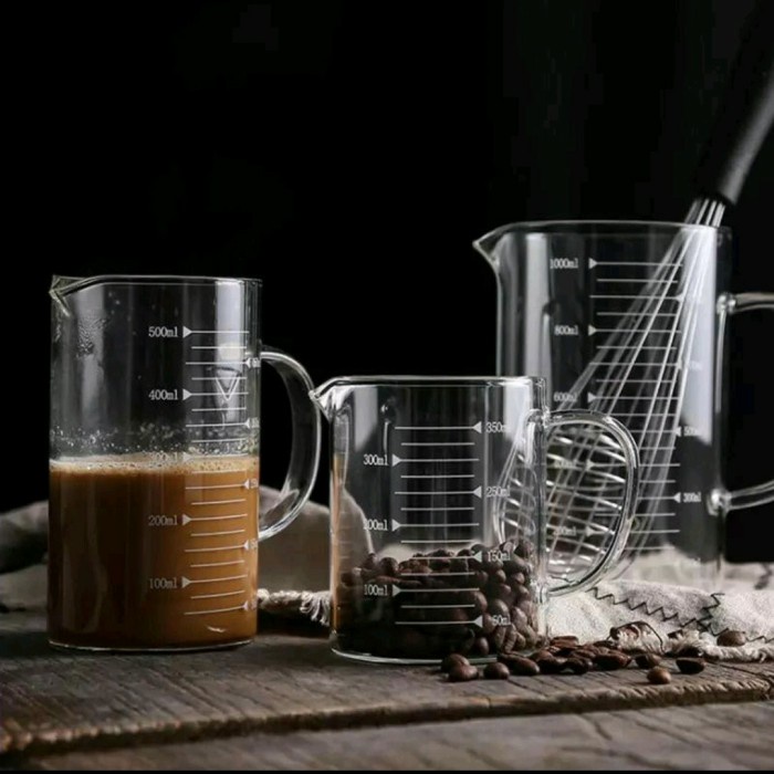 Terlaris Gelas Takar Masak/Gelas Takar Kaca/Gelas Takaran/Gelas Takar 1000 Ml