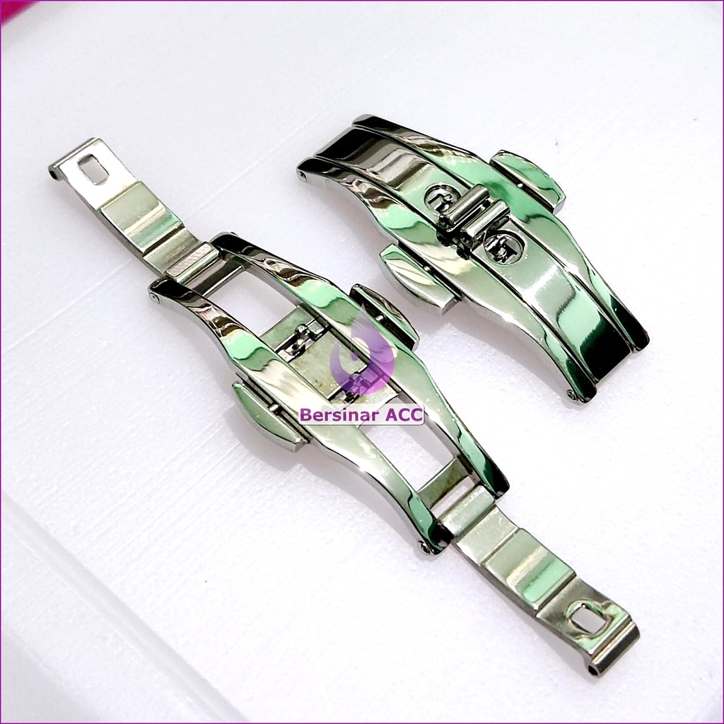 ENGSEL BUCKLE BUTTERFLY KUPU JAM TANGAN PUSH BUTTON JAM KERAMIK GC AC