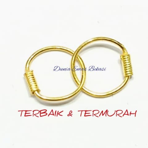 Bestseller Anting Kenip Bayi 1/2 Gram Emas 24 Karat.