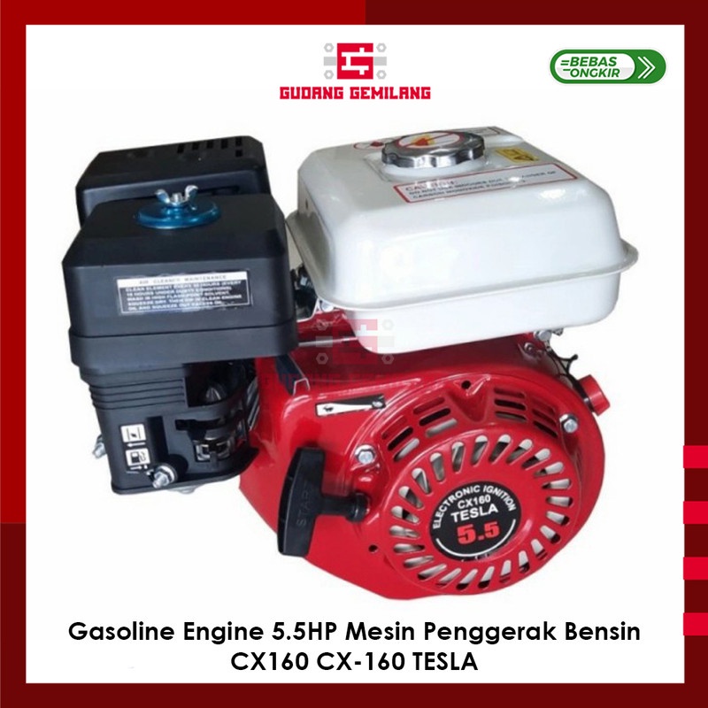Gasoline Engine 5.5HP Mesin Penggerak Bensin CX160 CX-160 TESLA