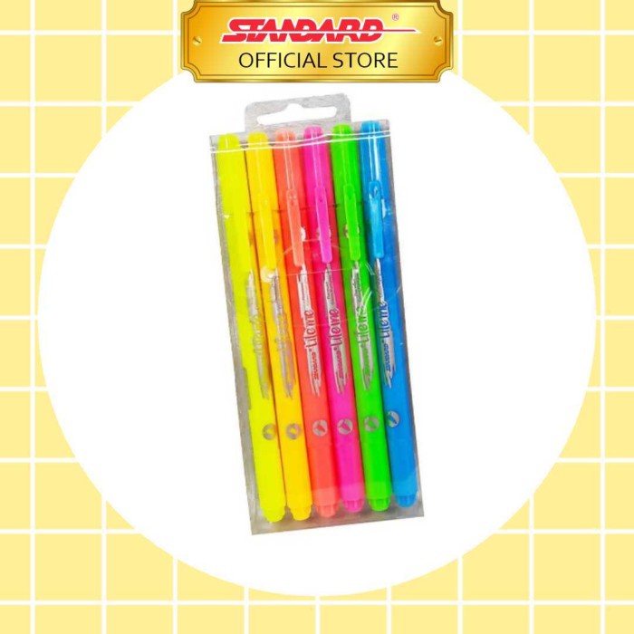 

Bestseller Standard Lite Me Dual Tip Highlighter Mix 6 Pcs