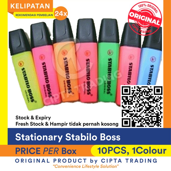 

Bestseller Highlighter/Stabilo Boss Per Carton 10 Pcs One Colour