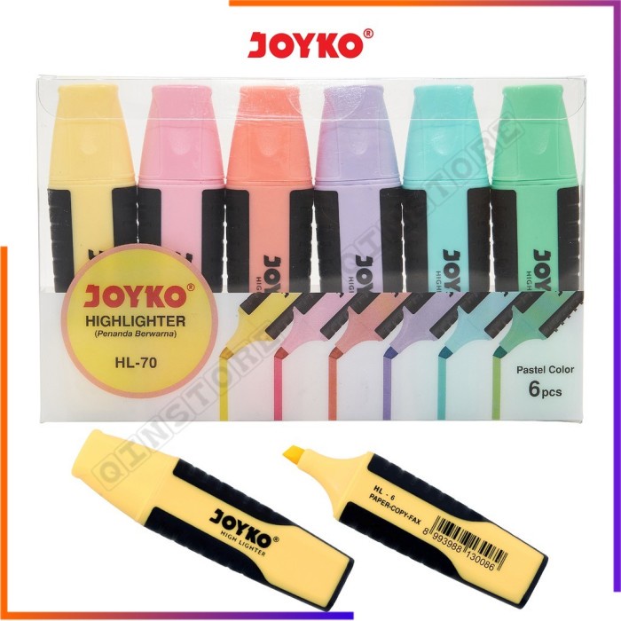 

Bestseller Highlighter Penanda Berwarna Joyko Hl-70 Pastel Color 1 Set 6 Pcs -