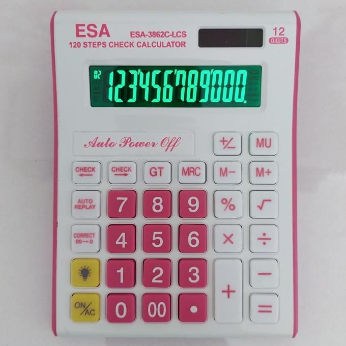 

Kalkulator LCD LED Calculator Check Correct 12Digits Original ESA 3862