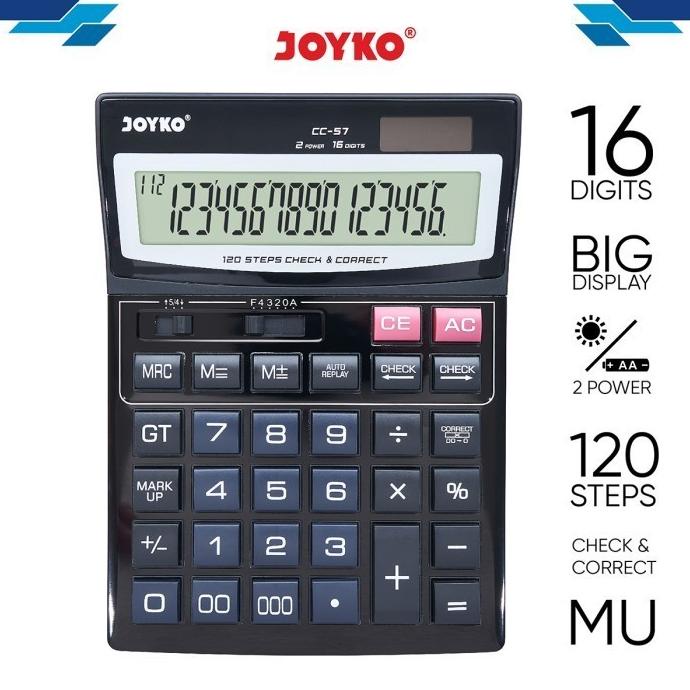 

Calculator Kalkulator Joyko CC-57 16 Digits ukuran besar